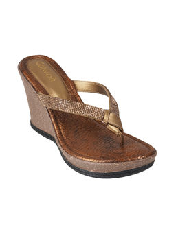 Catwalk - Women Round Toe Brown Wedges
