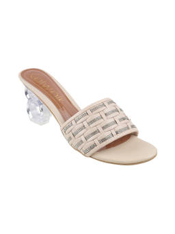Catwalk - Women Round Toe Beige Heeled Sandals