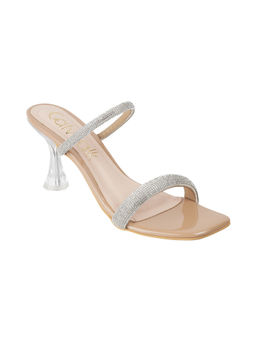 Catwalk - Women Square Toe Silver Heeled Sandals
