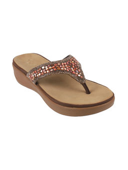 Catwalk - Women Round Toe Brown Sandals