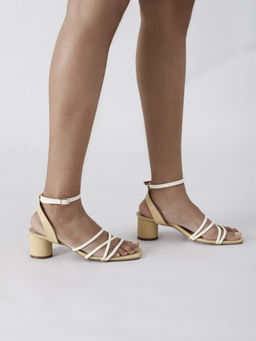 Twenty Dresses by Nykaa Fashion - Multicolor Square Toe Strappy Block Heels