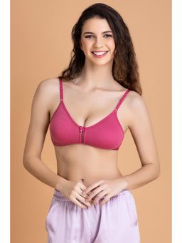 Clovia - Smoothie Non-Padded Non-Wired Full Coverage Bra In Dusty Pink Cotton Rich