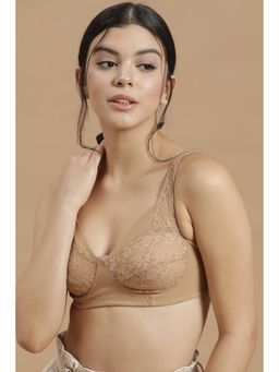 Clovia - Cotton Non-Padded Full Cup Wire Free Everyday Bra - Beige