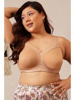 Clovia - Cotton Solid Lightly Padded Full Cup Wire Free Everyday Bra - Nude