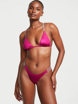 Victoria's Secret - Pink Swim Shine Strap Triangle Bikini Top