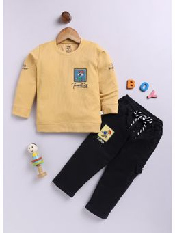 Toonyport - Boys Graphic Sweatshirt with Trouser- Yellow and Black