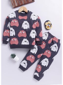 Toonyport - Boys Graphic Sweatshirt with Joggers- Grey