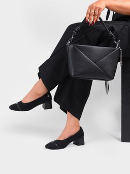 Monrow - Rosie Black Block Heels