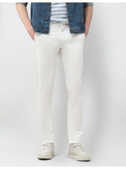 U.S. POLO ASSN. - Mens Denver Slim Fit Satin Trousers - White