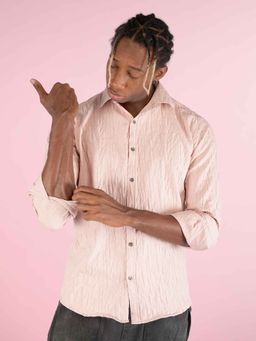 BOTABOCHI - Mens Textured Full Sleeve Shirt