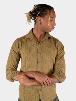 BOTABOCHI - Mens Textured Full Sleeve Shirt