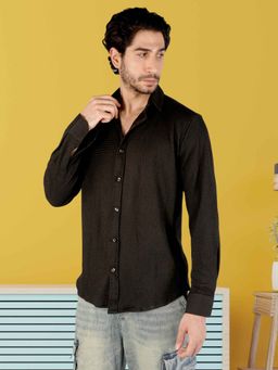 BOTABOCHI - Mens Textured Full Sleeve Shirt