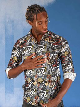 BOTABOCHI - Mens Artistic Impression Long Sleeve Shirt