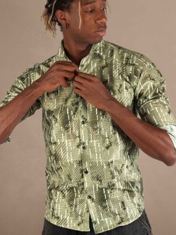 BOTABOCHI - Mens Full Sleeve Shirt with Expressive Color Splash