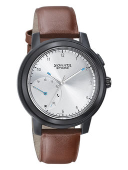 Sonata - Silver Leather Watch-7132PL02