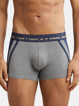 Jockey - US21 Men Super Combed Cotton Elastane Stretch Solid Trunk - Mid Grey Melange