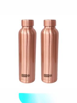 USHA SHRIRAM - Pack of 2 Copper 950ml Doctor Bottle Plain