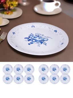 USHA SHRIRAM - Pack of 2 Melamine 6 Plate Set of Each- Round- Corel Blue Round