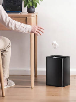 OBSESSIONS - Black Fingerprint Resistant Square Open Bin