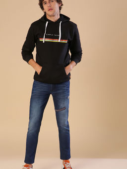 Campus Sutra - Men Printed Full Sleeve Stylish Casual Hooded Sweatshirts