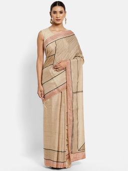 Fabindia - Viscose Printed Women Sari without Blouse