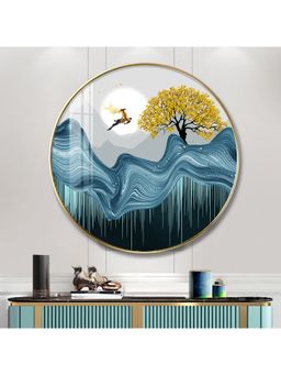 The Next Decor - Echoes Of Nature Wood Glass Finish Round Wall Art