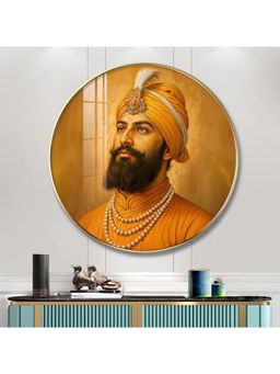The Next Decor - Guru Gobind Singh Wood Glass Finish Round Wall Art