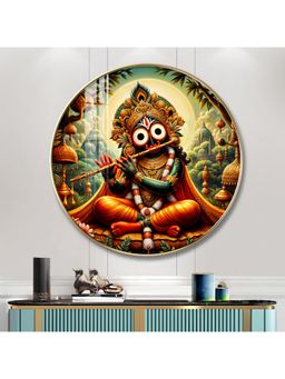 The Next Decor - Jay Jagannath Wood Glass Finish Round Wall Art