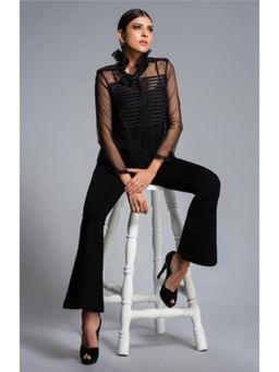 JUHI NANDA - Organza Military Black Shirt With Inner