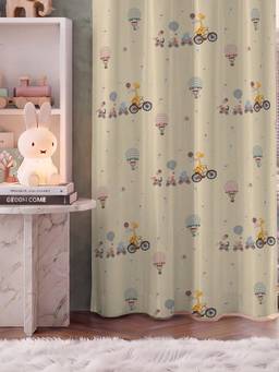 OBSESSIONS - Urban Space Polyester Kids Blackout Curtains- Off White
