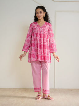Rustorange - Jugni Sanganeri Pink Inspired Co-Ord