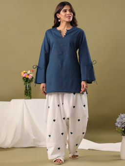 Rimeline - Blue Women Kurti with Salwar