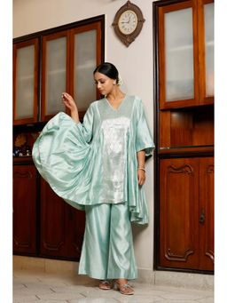 EEDA - Blue Woven Kurta with Pant