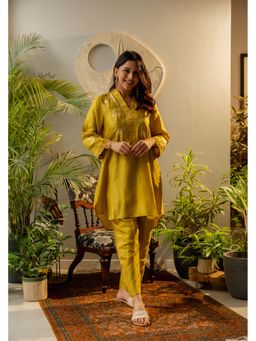OMI - Embroidered Yellow Co-Ord Set