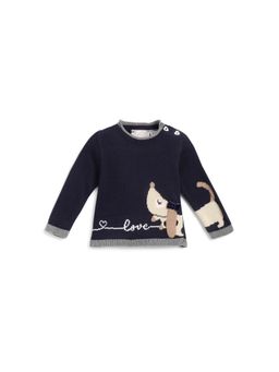 Chicco - Girls Navy Blue Printed Pullover