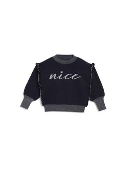 Chicco - Girls Navy Blue Applique Pullover