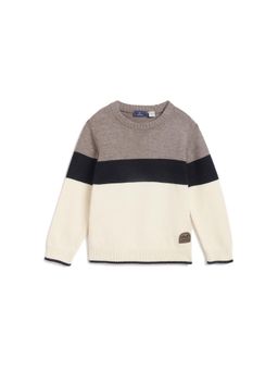 Chicco - Boys Light Beige Colorblocked Pullover