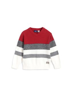 Chicco - Boys White Colorblocked Pullover