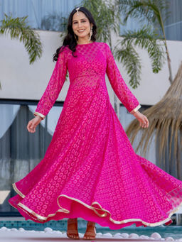 HOUSE OF JAMOTI - Rosaline Allure Anarkali Kurta with Skirt and Inner (Set of 3)