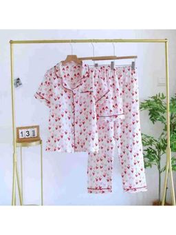 MISS MOSA BY AKANKSHA - Alba Heart Cotton Nightsuit