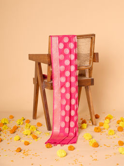 Likha - Brocade with Subtle Zari Pink Dupatta LIKDUP14