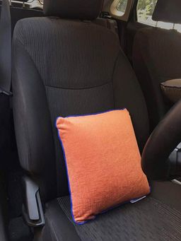 The White Willow - Square Car Cushion Orange (Pack of 2)