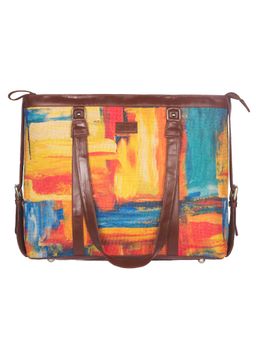 Zouk - Womens Handcrafted Vegan Abstract Amaze Office Bag - Fits Upto 15.6 Inch Laptop