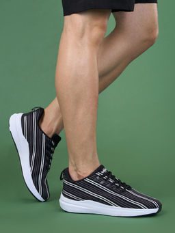 AVANT - Mens Bi - Strip Running Shoes - Black & White