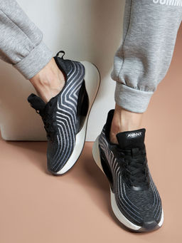 AVANT - Mens Cyclone Running Shoes - Black & Navy Blue