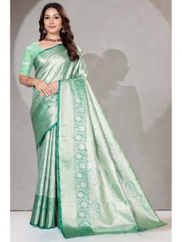 SGF11 - Green Kanjeevaram Saree with Unstitched Blouse
