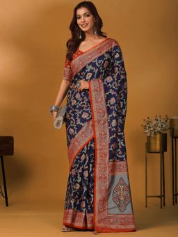 Akhilam - Women Viscose Saree with Unstitched Blouse