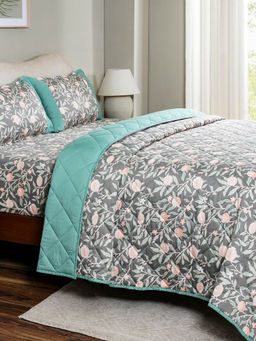 Maspar - Grey 115 Gsm Cotton Quilt (Single)