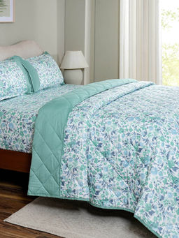 Maspar - Blue 115 Gsm Cotton Quilt (Queen)