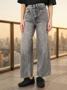 Styli - Charcoal Casual Plain Jeans
